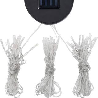 Pavillon Med Gardin Og Led-Lyskæder Farvet - Gråbrun / 4 x 3 m