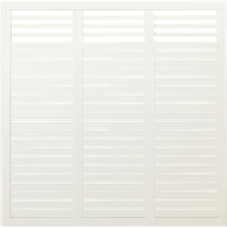 PLUS Decora hegn, hvid/nåletræ, 180 x 180 cm