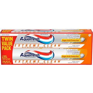 Aquafresh Extreme Clean Whitening Action Fluorid tandpasta til hulrumsbeskyttelse 5.6 Ounce Twinpack (to 5,6 oz r?r)