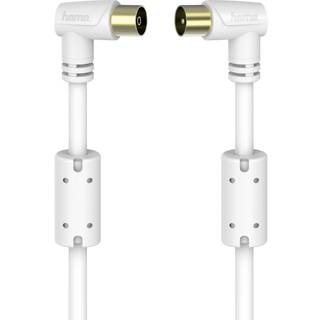 Hama Antennekabel Vinklet 90dB Hvid 5,0m