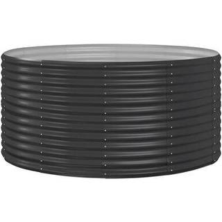 højbed til haven brun 140x140x68 cm galvaniseret stål