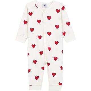 Petit Bateau Hvid Hjerte Romper3 - 6 måneder (62 - 68cm)