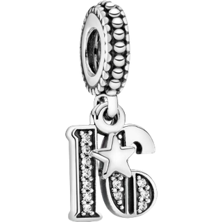 Pandora 16 Years of Love Pendant Charm - Silver