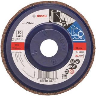 Bosch Lamelslibeskive B:mt Ø125x22mm K80 Flad - 2608607340