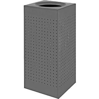 Grå affaldsbeholder med hulmønster, 120 liter