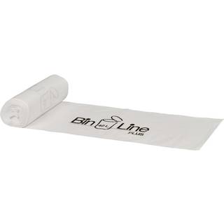 Spandepose med stjernebund, ABENA Bin-Line, 40 l, hvid, LLDPE/virgin, 60x90cm, 10 stk, Affaldsløsninger,