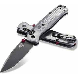 Bugout M390 Black Cerakote foldekniv, grey sunburst aluminum