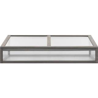 højbed med drivhus 110x54x120 cm massivt grantræ