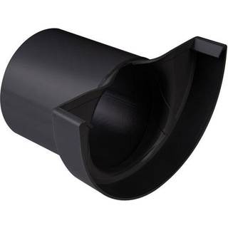 Plastmo endebund med tud, PVC, sort - nr. 10/Ø75 mm