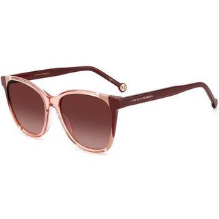 Carolina Herrera Kvinde CH 0061/S C19/3X Solbriller Plast Nøgen/bordeaux Rød Rund Skygge