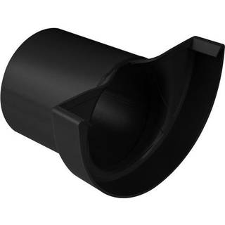 Plastmo endebund med tud, PVC, sort - nr. 11/Ø75 mm