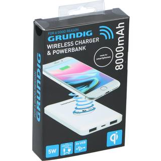 GRUNDIG Powerbank og trådløs opladning 8000 mah