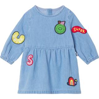 Stella McCartney Kids Patch-appliquÃ©d denim dress - blue - M 6