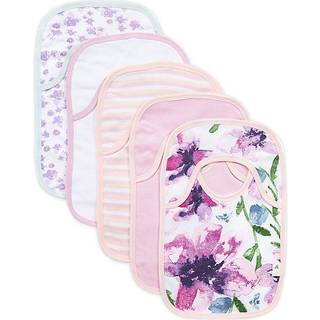 Burt's Bees Baby BiMs 5-Pack Lap-Shoulder Drool Cloths 100% Organisk bomuld med absorberende Terry H?ndkl?de-bagside (akvarel Daylily)