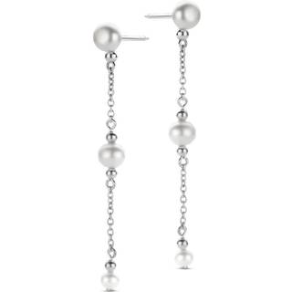 Spirit Icons Athena Hanger Sterling Sølv Øreringe med Ferskvandsperler