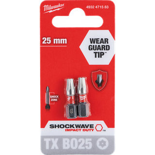 Slagbits Shockwave Impact Duty TX/BO25×25mm pk/2