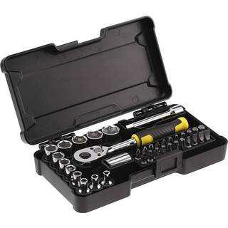 STANLEY STMT82672-0 Skraldeskaft 1/4", med ærmesæt og tilbehør, 37 dele