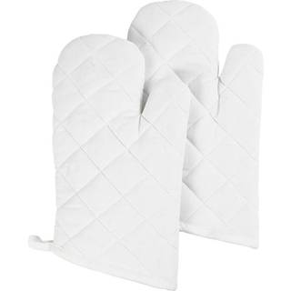 Rummelige ovnhandsker i hvid - 2 stk. 18x28 cm