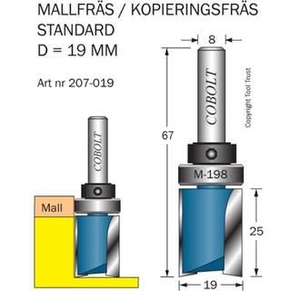 Cobolt 207-019 Fræserjern med styrelejer
