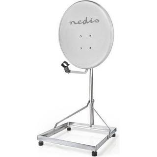 Nedis - Satellit Balkon Stand | mast længde: 1.00 m | Maksimal størrelse: 90.0 cm | Bundpladestørrelse: 1 x 50 x 50 cm | Stål | Sølv - SDBS100ME