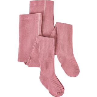 Name It Black Rib Strømpebukser Bomuld (2-pak)