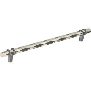 Amerock | Kabinettræk | Poleret nikkel/sort krom | 10-1/16 tommer (256 mm) Center-til-centre | London | 1 pakke | Skuffet træk | Skuffehåndtag |