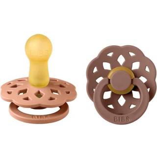 BIBS Boheme Sut - 2-Pak - Str. 2 - Naturgummi - Peach/Woodchuck