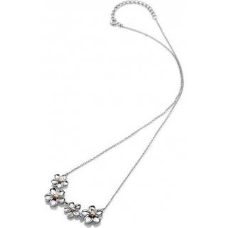 Hot Diamonds DN140 Damen-Halskette Vergissmeinnicht Blüten Silber