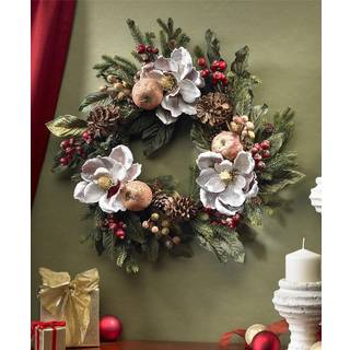 Næsten naturlig 24in. Magnolia Pinecone & Berry krans