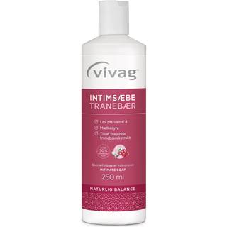 Vivag Intimsæbe Tranebær til sensitiv hud i den intime zone, 250 ml.