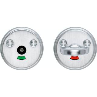 Beslagsboden Spar toiletlås, børstet krom, Ø50 mm