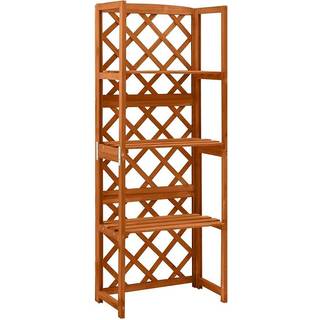 espalier med hylder 55x30x140 cm massivt grantræ