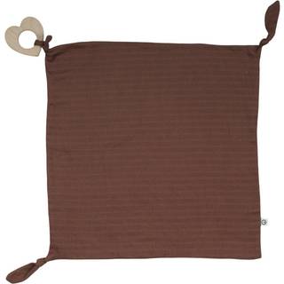 Sutteklud med hjerteformet bidering - GOTS certificeret økologisk bomuld - 35x35 cm - Brown Suger - Müsli By Green Cotton
