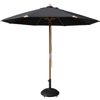 Cinas Capri parasol, sort, polyester, Ø3 meter