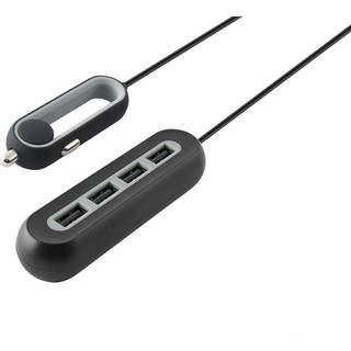 KSIX 4x USB A Sort Car Charger - 1,5m