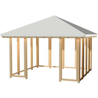 Pavillon 31 - lukket 3½ sider uden dør - Plus