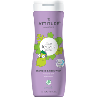 Attitude Little Leaves Vanilla & Pear Vaskegel og shampoo til baby 473 ml - 473 ml