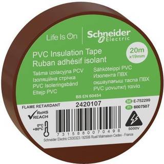 Blist Pvc Ins Tape 19Mm X 20M Brown Schneider Electric
