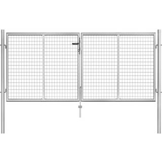 havelåge galvaniseret stål 306 x 150 cm sølvfarvet