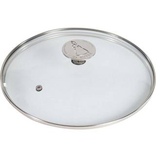 de Buyer Glas Deckel 32 cm mit Edelstahlknauf - Silber,Transparent