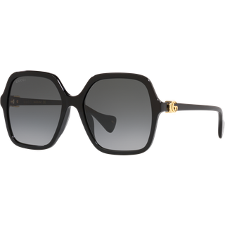 Gucci GG1072SA Asian Fit 001 56 Solbriller Kvinder Black - Black - 56mm