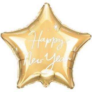 Folieballon Happy New Year, guld