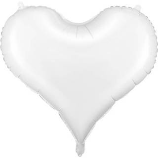 1 stk. Hvid Hjerte Folieballon 61 cm – Elegant og genanvendelig dekoration til festen