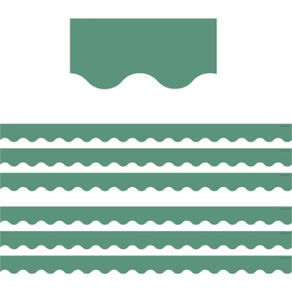 Eucalyptus Green Scalloped Border Trim 35 fod pr. Pakke 6 pakker