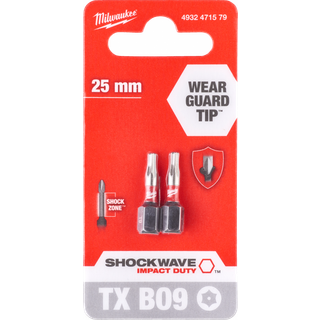 Slagbits Shockwave Impact Duty TX/BO9×25mm pk/2