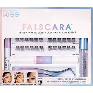 KISS Falscara Special Edition-sæt: 24 WISPS i forskellige længder, Overnighter Langvarig Forsegler, Bond & Seal, Applikator og Fjerner