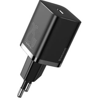 Baseus Super Si 25W Vægoplader med USB-C Quick Charge - Sort