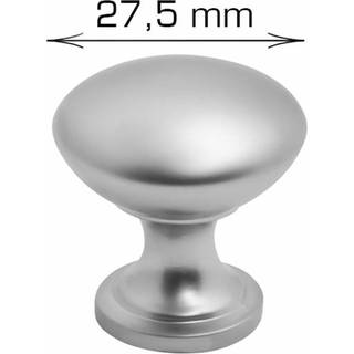 Møbelknop mat krom Ø27,5 mm