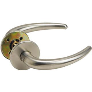 Ruko dørgreb Coupe Ø19 børstet stål m/rosetter 954504