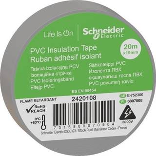 BLIST PVC INS TAPE 19MM X 20M GREY